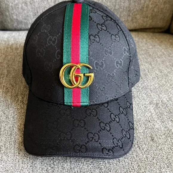 Gucci | Accessories | Gucci Black Hat With Gold Gg And  display picture 3